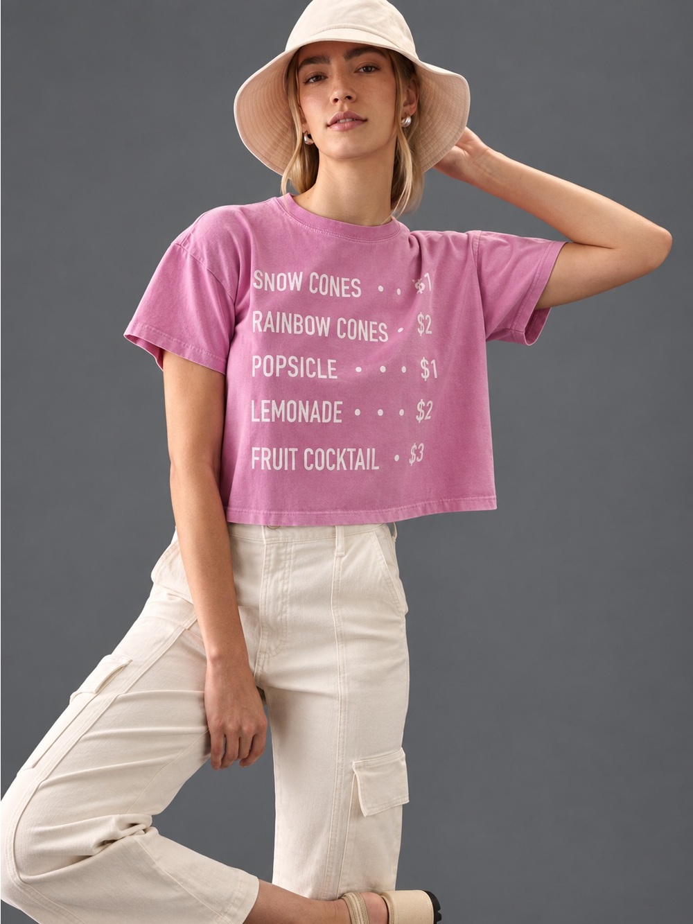 MOTHER The Grab Bag Crop Tee